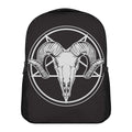 Satan Goat Skull Pentagram Print Casual Backpack