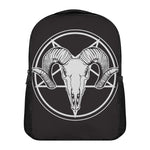Satan Goat Skull Pentagram Print Casual Backpack