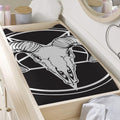 Satan Goat Skull Pentagram Print Changing Pad Cover