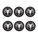 Satan Goat Skull Pentagram Print Coaster Set