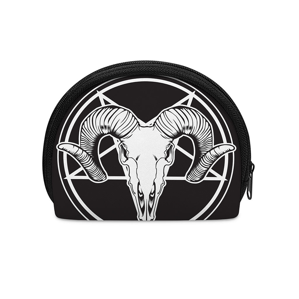Satan Goat Skull Pentagram Print Coin Purse