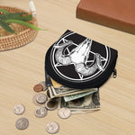 Satan Goat Skull Pentagram Print Coin Purse