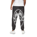 Satan Goat Skull Pentagram Print Cotton Pants
