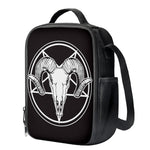 Satan Goat Skull Pentagram Print Crossbody Lunch Bag