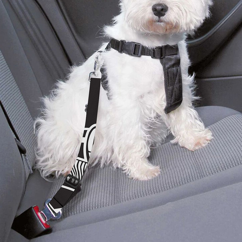 Satan Goat Skull Pentagram Print Dog Seat Belt