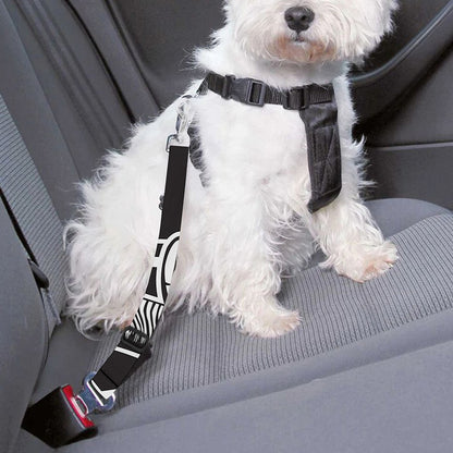 Satan Goat Skull Pentagram Print Dog Seat Belt