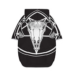 Satan Goat Skull Pentagram Print Dog Zip Up Hoodie