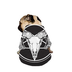 Satan Goat Skull Pentagram Print Dog Zip Up Jacket