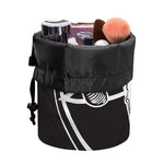 Satan Goat Skull Pentagram Print Drawstring Makeup Bag