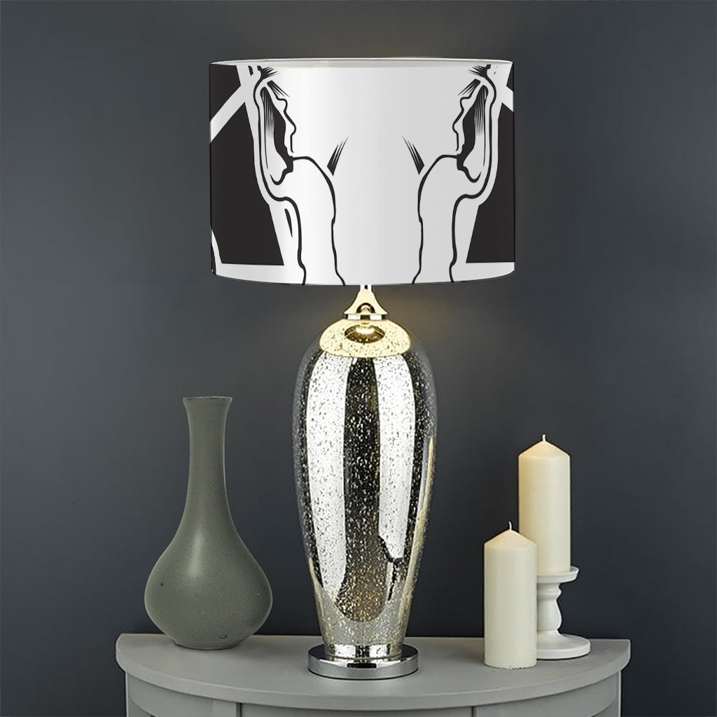 Satan Goat Skull Pentagram Print Drum Lamp Shade