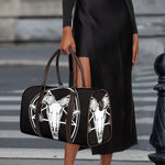 Satan Goat Skull Pentagram Print Duffle Bag