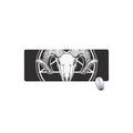 Satan Goat Skull Pentagram Print Extended Mouse Pad