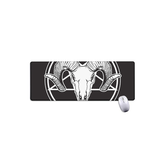 Satan Goat Skull Pentagram Print Extended Mouse Pad