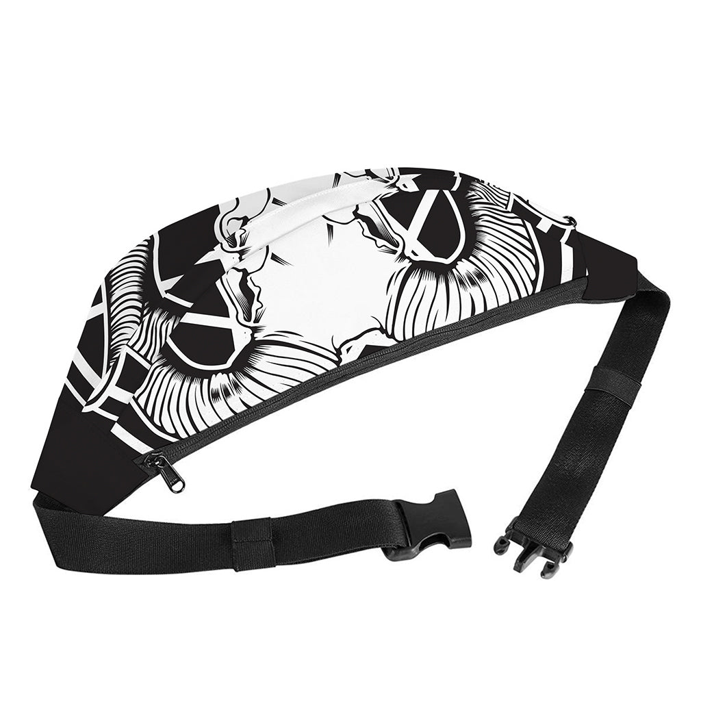 Satan Goat Skull Pentagram Print Fanny Pack