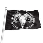 Satan Goat Skull Pentagram Print Flag