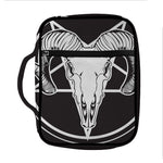 Satan Goat Skull Pentagram Print Front Pocket Bible Bag