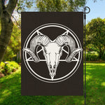 Satan Goat Skull Pentagram Print Garden Flag