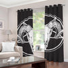 Satan Goat Skull Pentagram Print Grommet Curtains