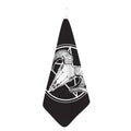 Satan Goat Skull Pentagram Print Hand Towel