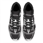 Satan Goat Skull Pentagram Print High Top Leather Sneakers