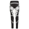 Satan Goat Skull Pentagram Print High-Waisted Pocket Leggings