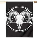 Satan Goat Skull Pentagram Print House Flag
