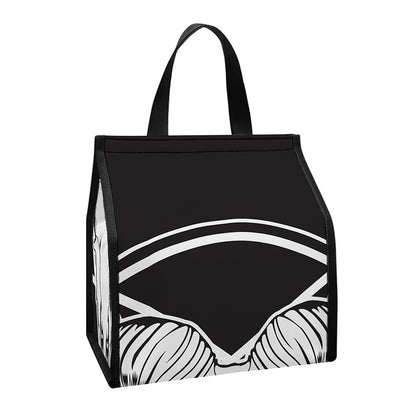 Satan Goat Skull Pentagram Print Insulated Lunch Tote