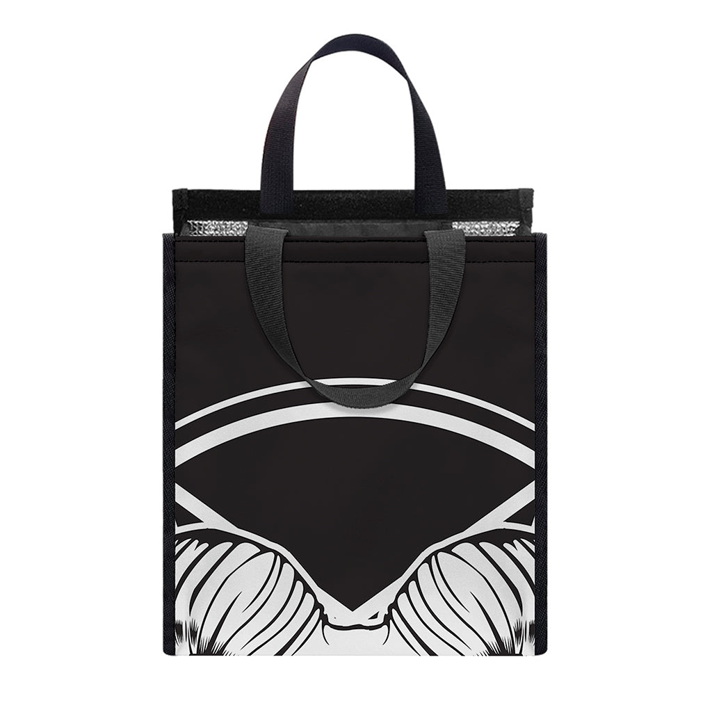 Satan Goat Skull Pentagram Print Insulated Lunch Tote