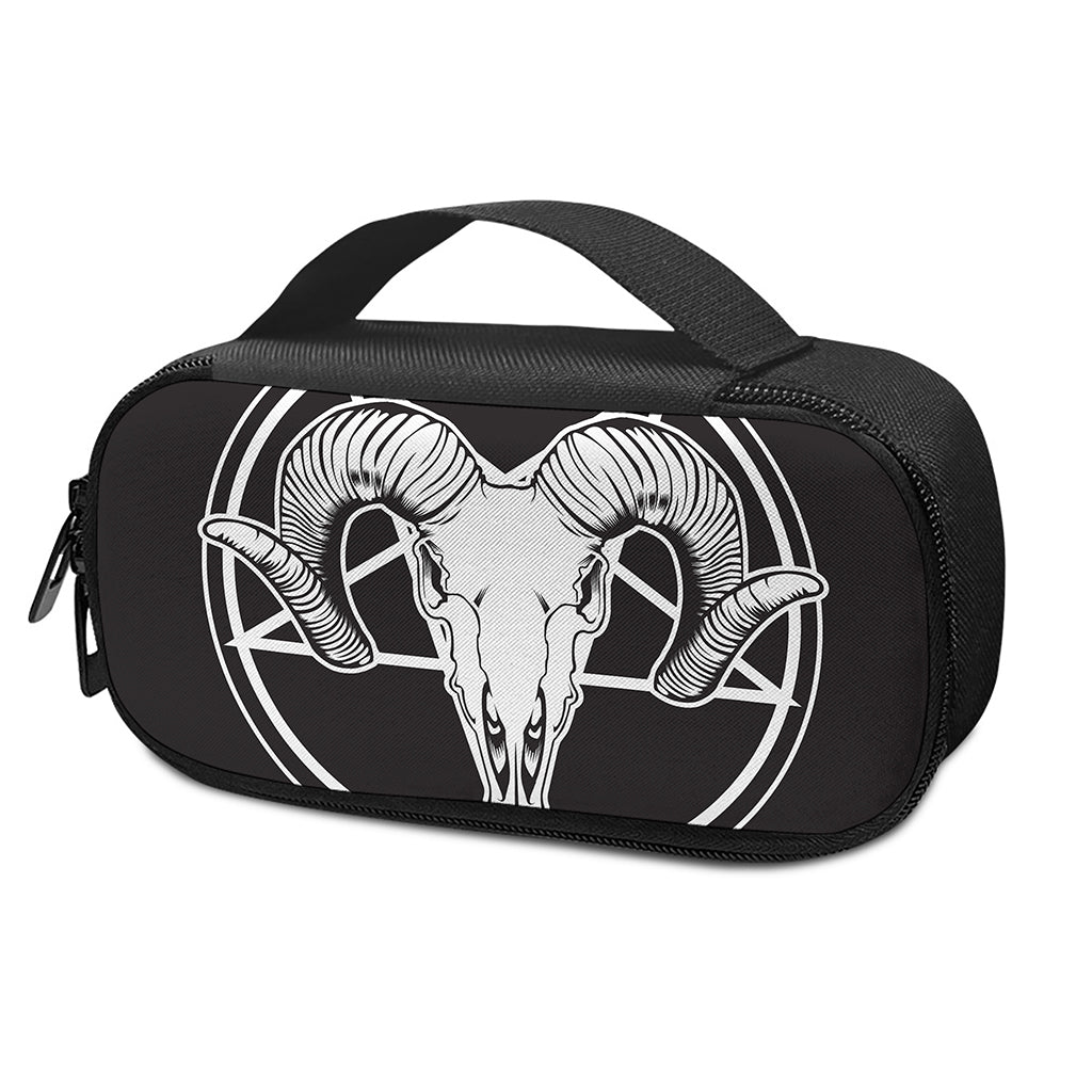 Satan Goat Skull Pentagram Print Insulin Cooler Travel Case