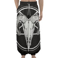 Satan Goat Skull Pentagram Print Lantern Pants