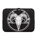 Satan Goat Skull Pentagram Print Laptop Sleeve
