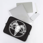 Satan Goat Skull Pentagram Print Laptop Sleeve
