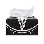 Satan Goat Skull Pentagram Print Leather Tissue Box Cover