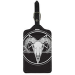 Satan Goat Skull Pentagram Print Luggage Tag