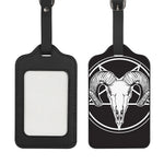 Satan Goat Skull Pentagram Print Luggage Tag