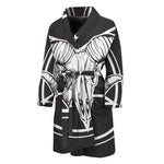 Satan Goat Skull Pentagram Print Men's Bathrobe