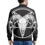 Satan Goat Skull Pentagram Print Men's Bomber Jacket