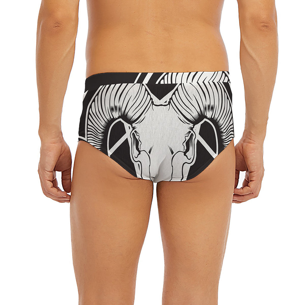 Satan Goat Skull Pentagram Print Men's Briefs