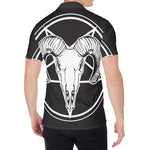 Satan Goat Skull Pentagram Print Men's Shirt