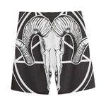 Satan Goat Skull Pentagram Print Men's Sports Shorts