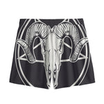 Satan Goat Skull Pentagram Print Mesh Shorts