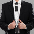 Satan Goat Skull Pentagram Print Necktie