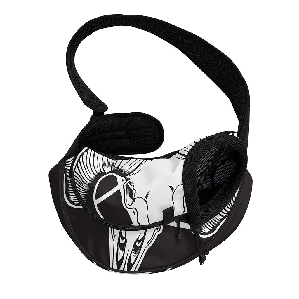 Satan Goat Skull Pentagram Print Pet Sling Carrier