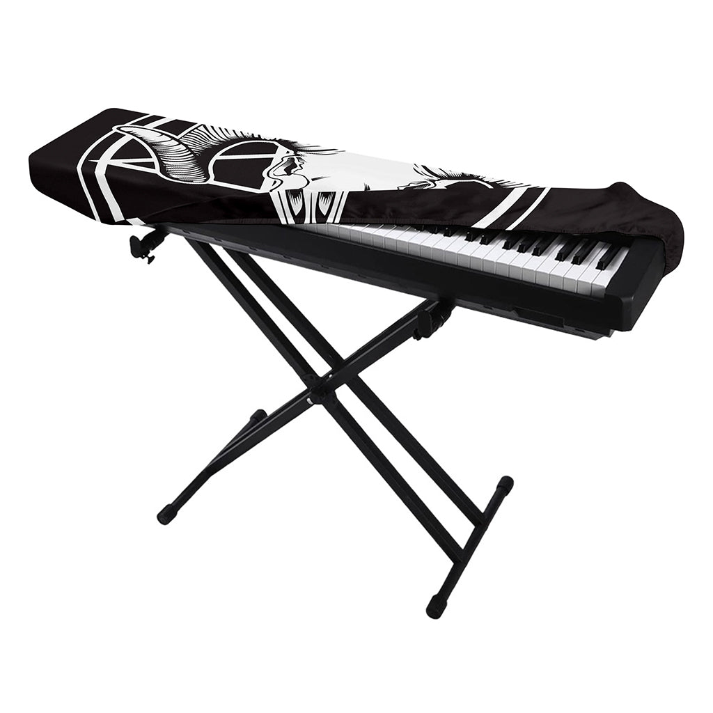 Satan Goat Skull Pentagram Print Piano Keyboard Cover