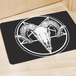 Satan Goat Skull Pentagram Print Polyester Doormat