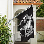 Satan Goat Skull Pentagram Print Polyester Flag