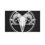 Satan Goat Skull Pentagram Print Polyester Flag
