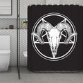 Satan Goat Skull Pentagram Print Polyester Shower Curtain
