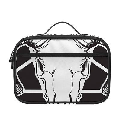 Satan Goat Skull Pentagram Print Portable Lunch Bag