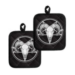 Satan Goat Skull Pentagram Print Pot Holders